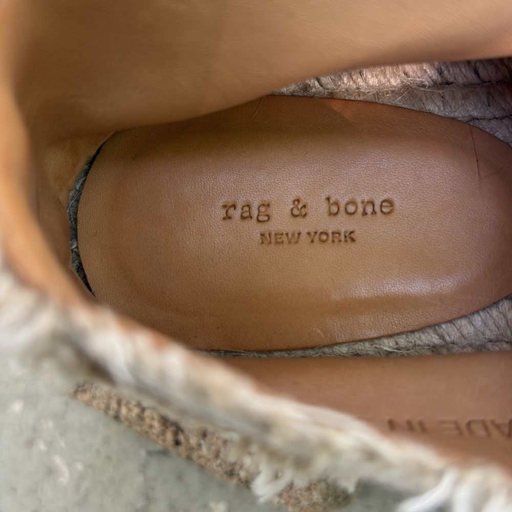 rag & bone Beige Frayed Espadrille Sneakers - Picture 7 of 8